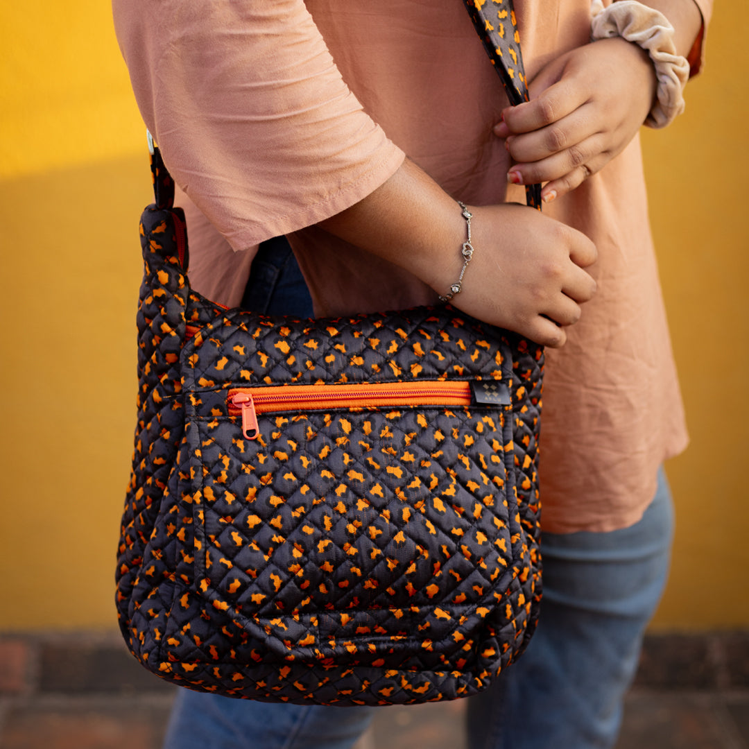Leopard Orange Sling Bag