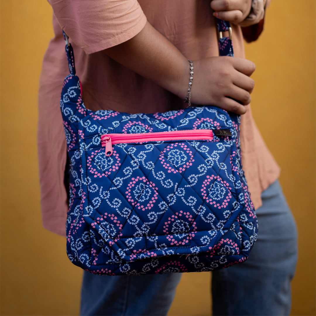 Daisy Blue Sling Bag